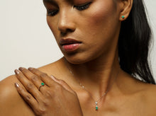 Load image into Gallery viewer, Freedom Emerald Solitaire 18K White Gold Ring