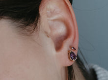 Load image into Gallery viewer, Clarity Marquise Rubi 18K Yellow Gold Studs