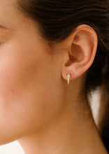 Load image into Gallery viewer, Mini Snake Diamond Hoops 18K Yellow Gold