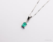 Load image into Gallery viewer, Hero Emerald 18K White Gold Pendant