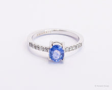 Load image into Gallery viewer, Trust Oval Sapphire 18K White Gold Ring