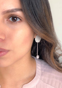 Vertical Silver Earrings
