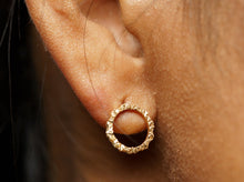 Load image into Gallery viewer, Conscious Loop 18K Yellow Gold Studs

