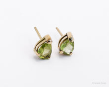 Load image into Gallery viewer, Clarity Drop Peridot 18K Yellow Gold Studs
