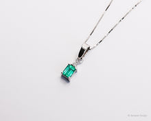 Load image into Gallery viewer, Hero Emerald 18K White Gold Pendant

